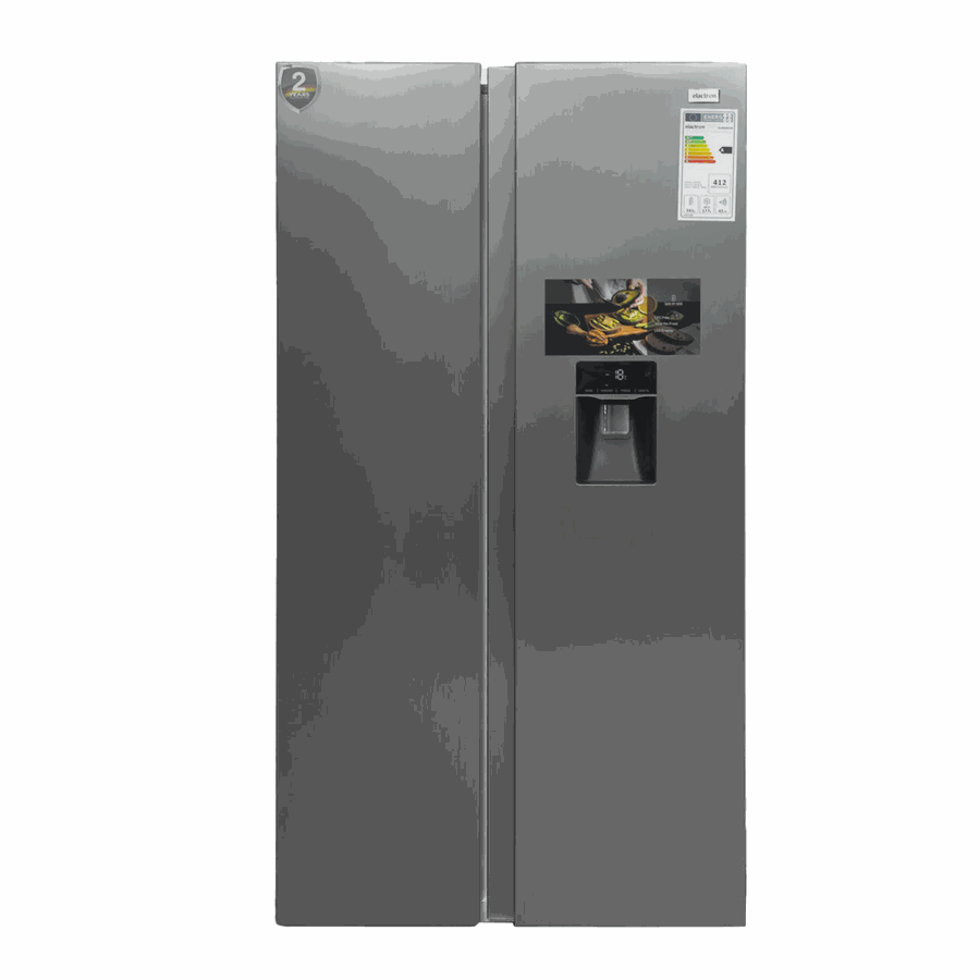 Réfrigérateur Side by Side Elactron EL-48SBSID 518L – No Frost | Distributeur de Glaçons | Inox / Black Inox