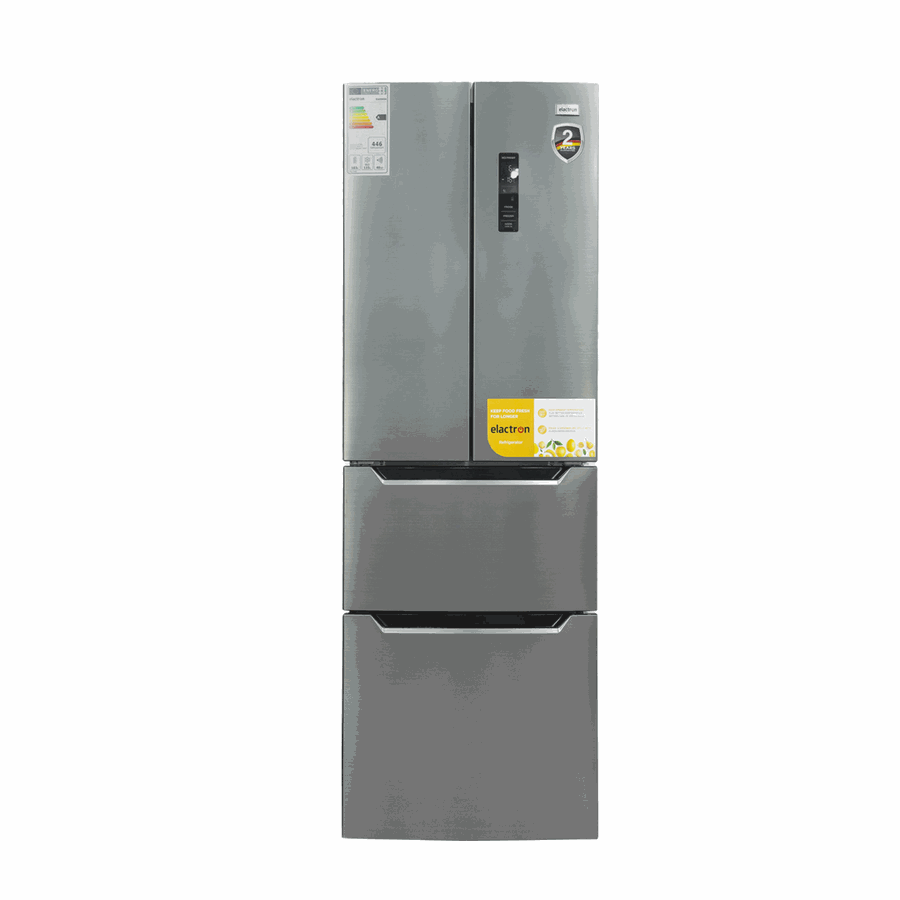 Réfrigérateur Combiné Elactron EL-65MDX 298L – Grande Capacité | Économique A++ | Congélateur 115L | Design Inox Moderne