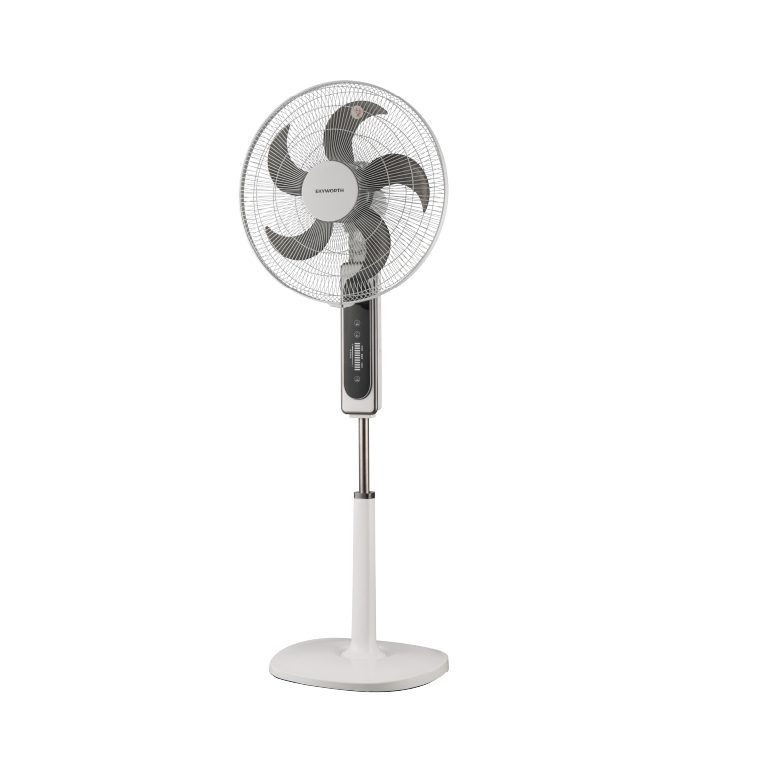 VENTILATEUR ELACTRON SUR PIED 18POUCES AVEC COMMANDE BLANC L-96