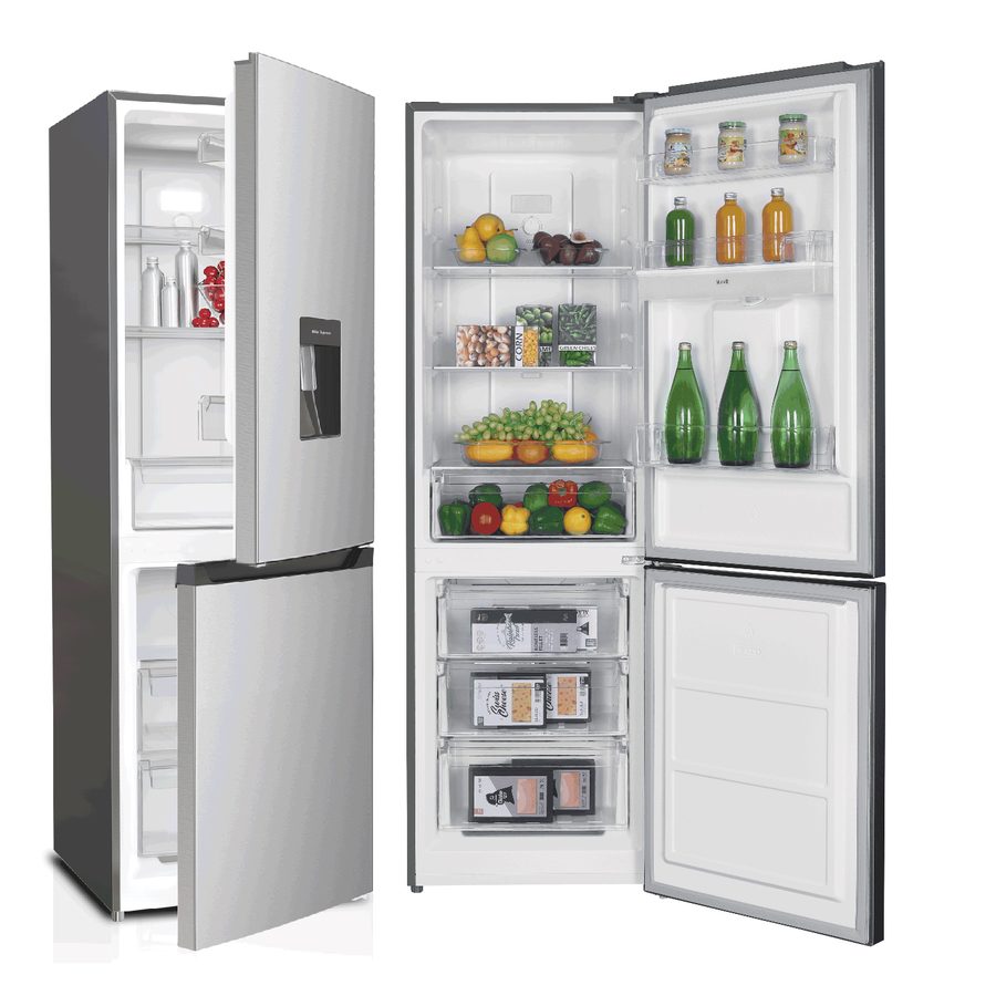 Réfrigérateur combiné Elactron EL-72CBNX avec Fontaine – NO FROST, 320 Litres, Inox Gris